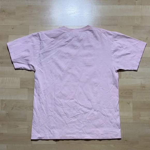 Bape Pink Shark Tee with Silver Zip and Red/Black Graphic - Picture 8 of 8
